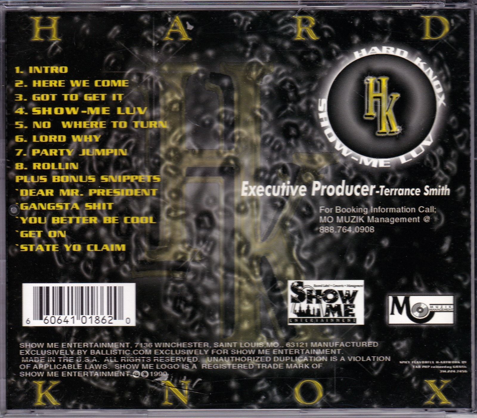 Show Me Luv By Hard Knox Cd 1999 Show Me Entertainment In Saint Louis